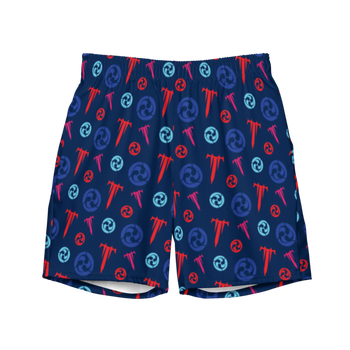 Blue Logo Swim Trunks